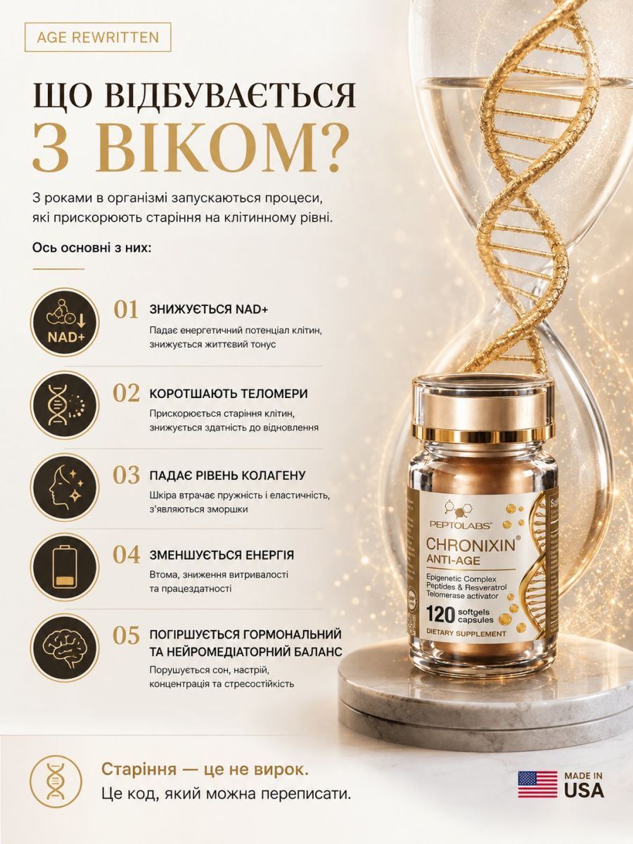 Chronixin Anti-Age ᐉ Пептидный комплекс ᐉ С ресвератролом